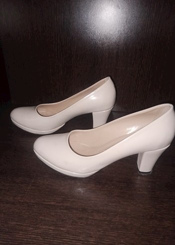 pudra Kadın Klasik Topuklu Ayakkabı - Görsel 2