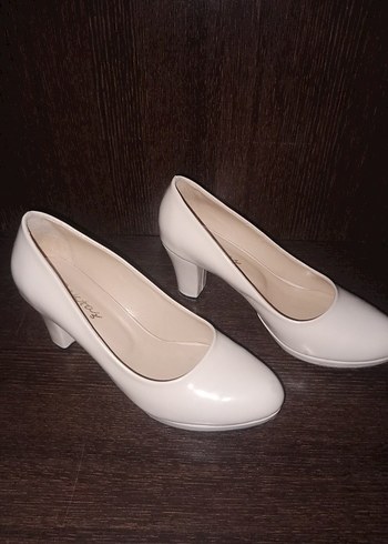 pudra Kadın Klasik Topuklu Ayakkabı - Görsel 4