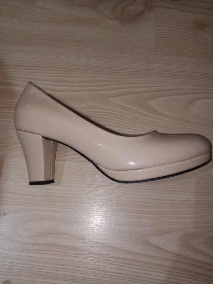 pudra Kadın Klasik Topuklu Ayakkabı - Görsel 5