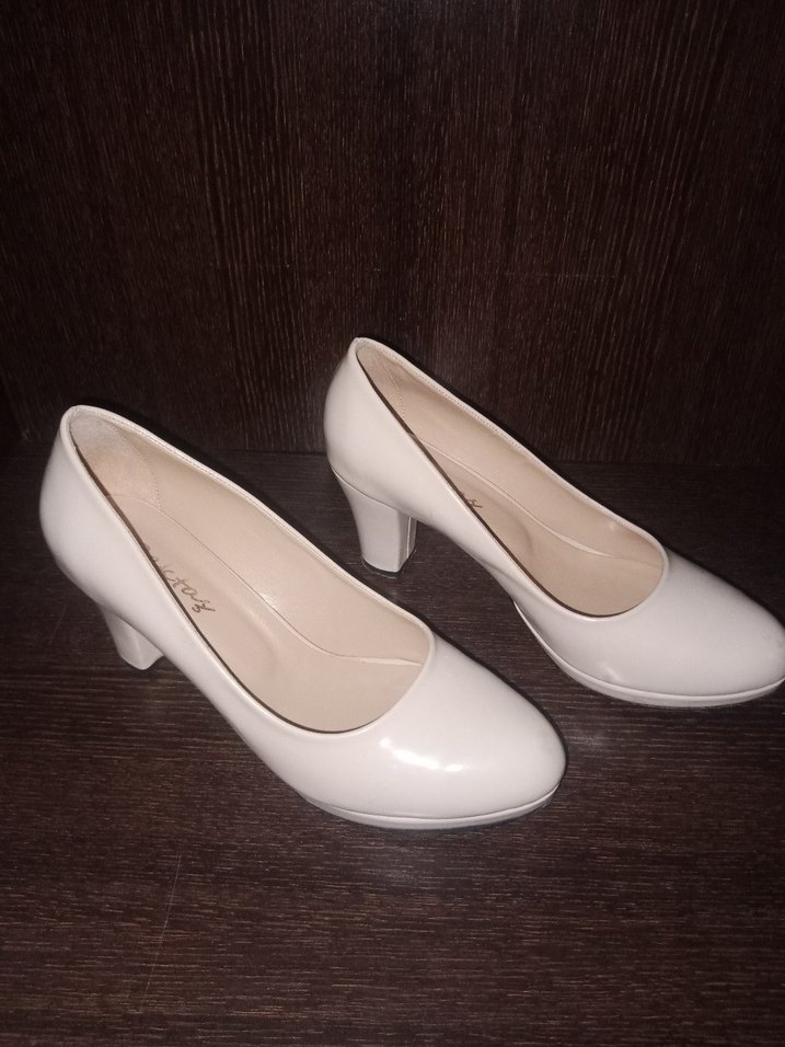 pudra Kadın Klasik Topuklu Ayakkabı - Görsel 4