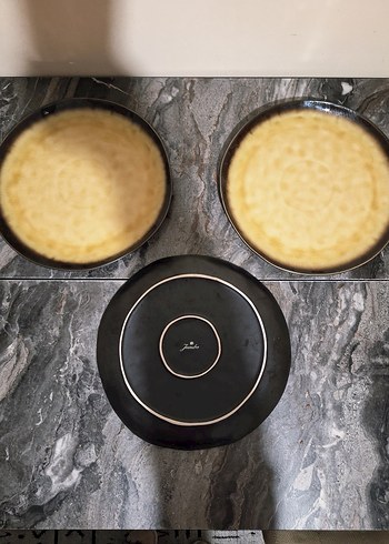 JUMBO Bej İçli Koyu Renkli Yuvarlak Tabak - Görsel 2