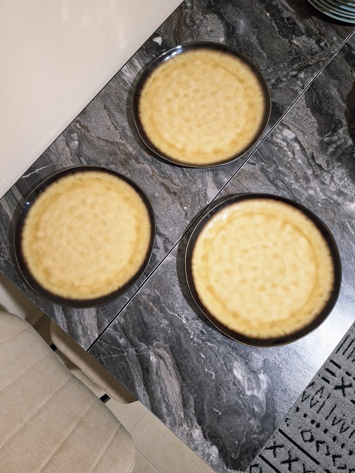 JUMBO Bej İçli Koyu Renkli Yuvarlak Tabak - Görsel 3