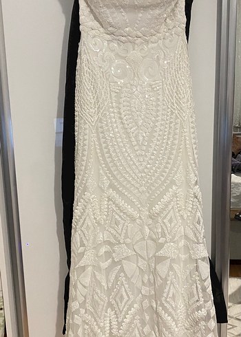 Dantel Detaylı Straplez Denizkızı Gelinlik - Görsel 2