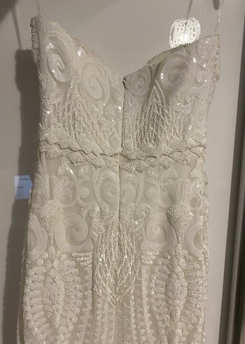 Dantel Detaylı Straplez Denizkızı Gelinlik - Görsel 3