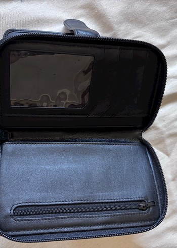 Kemerli Siyah Deri Kadın Cüzdan - Görsel 3