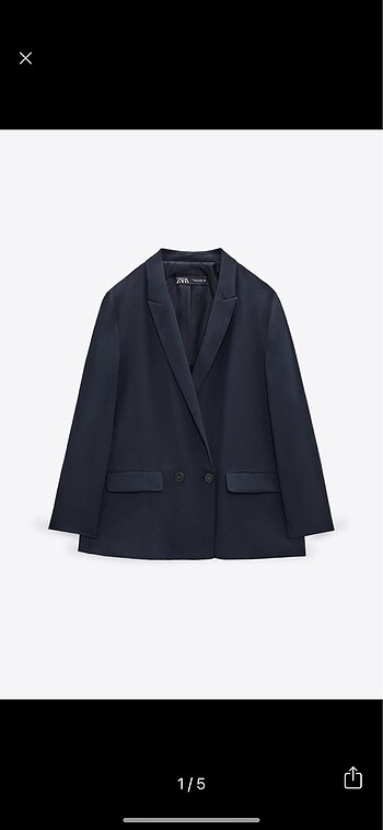 Zara kruvaze düğmeli blazer