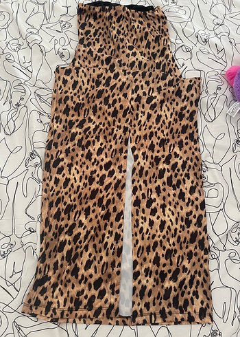 Leopar Desenli  Elbise - Görsel 2