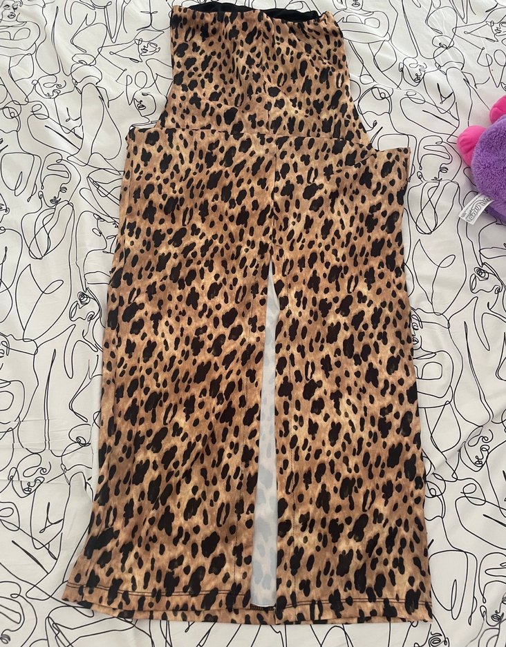 Leopar Desenli  Elbise - Görsel 2