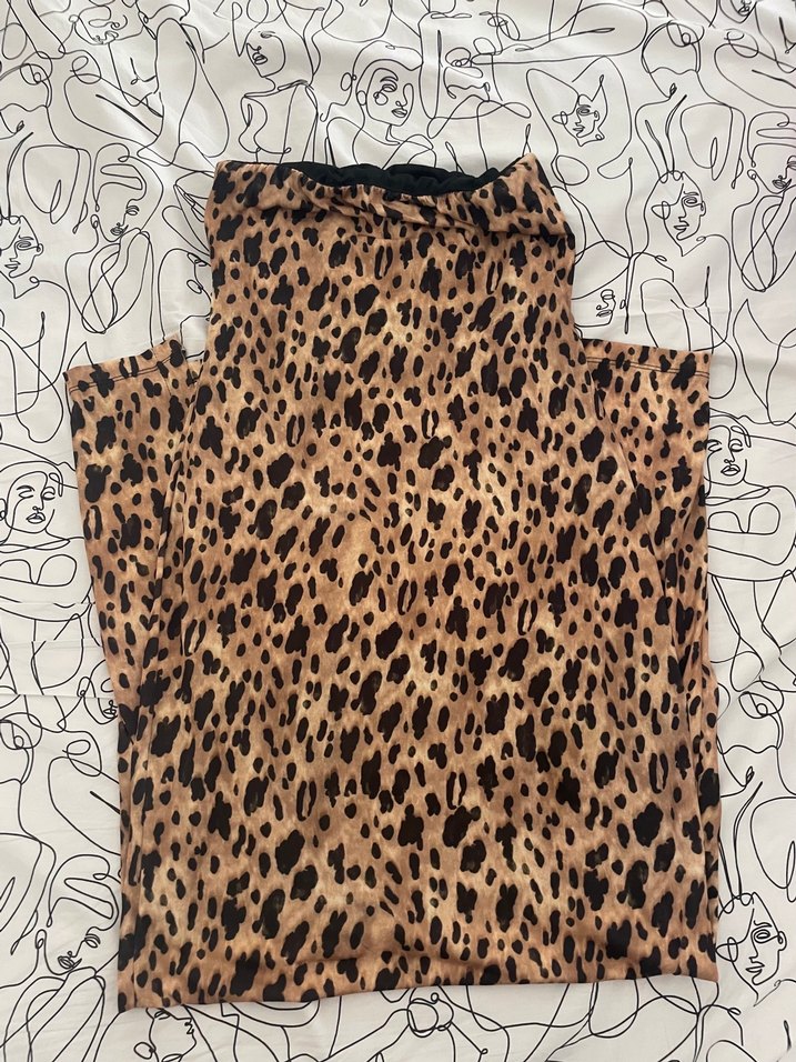 Leopar Desenli  Elbise - Görsel 3