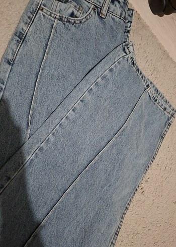 Bershka Mavi Yuksek Bel Mom Jean Sifirbedeniolmadigindansatiyorum
