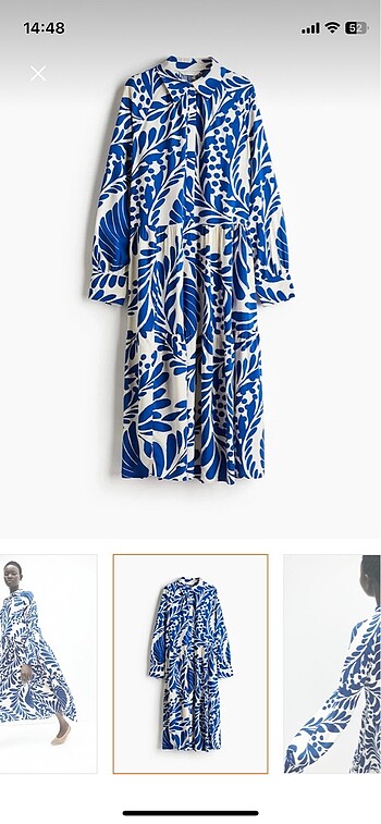 m Beden mavi Renk H&M elbise