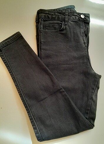 38 Beden DF JEANS MARKA SIYAH KOT (JEAN) PANTOLON