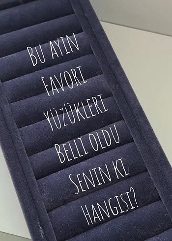 Lacivert Kadife Yüzük Organizeri