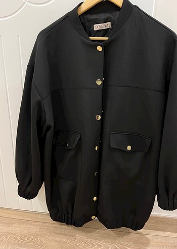 Diğer Siyah Oversize Bomber Ceket