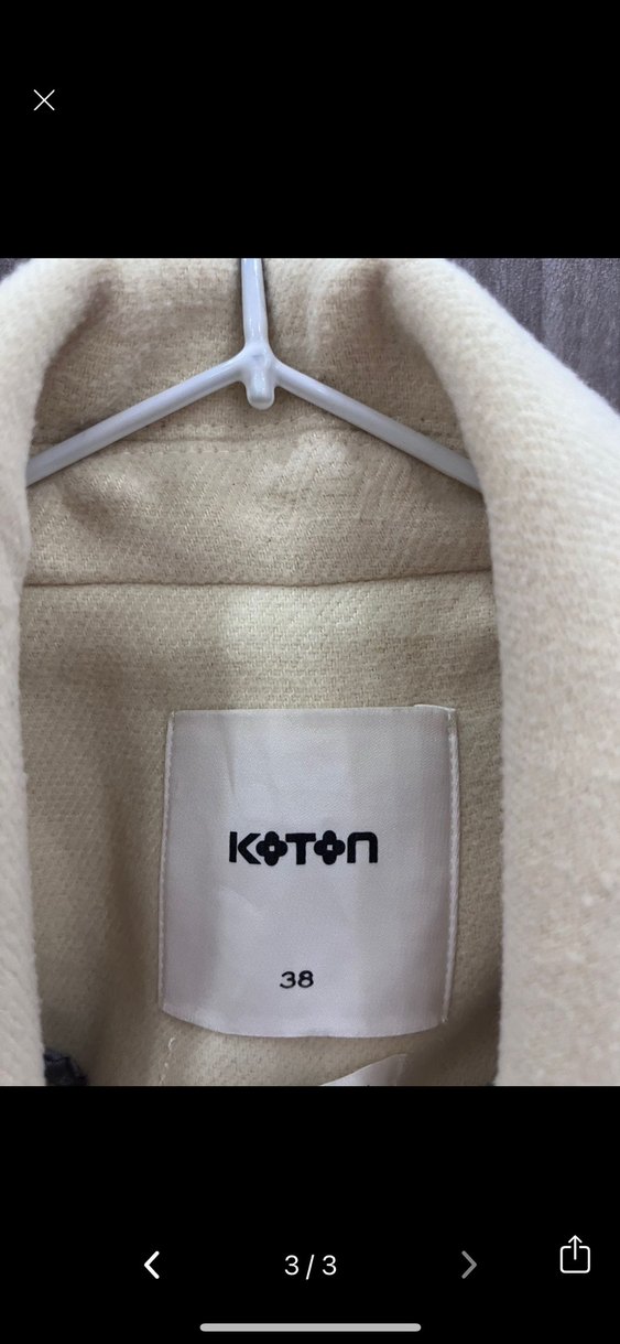 Koton Marka Soft Sarı Renk Çift Düğmeli Kaban - Görsel 3