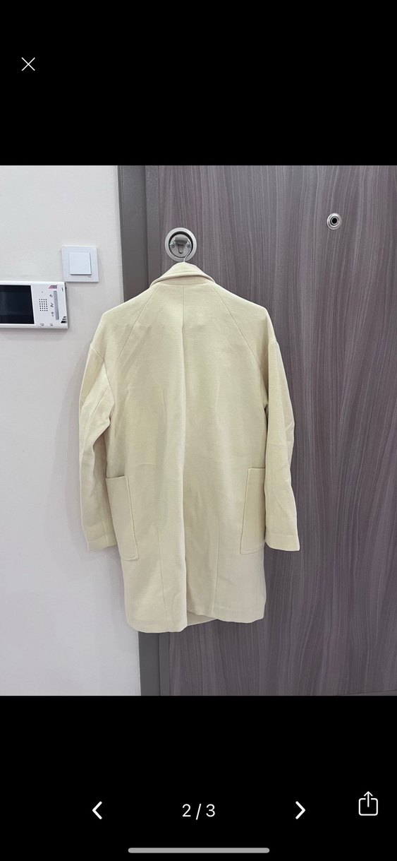 Koton Marka Soft Sarı Renk Çift Düğmeli Kaban - Görsel 2