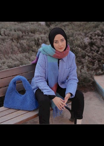 Benin marka Mavi Midi Kadın Mont - Görsel 2