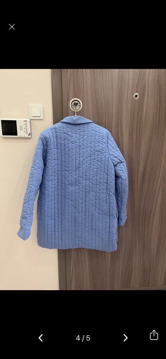 Benin marka Mavi Midi Kadın Mont - Görsel 4