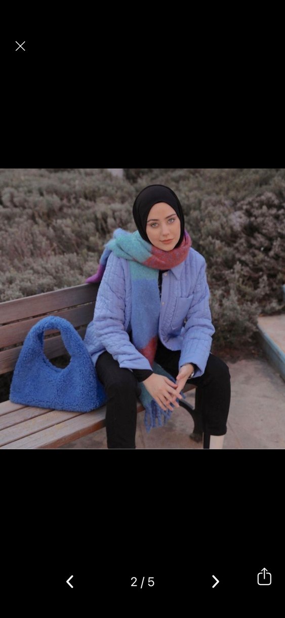 Benin marka Mavi Midi Kadın Mont - Görsel 2