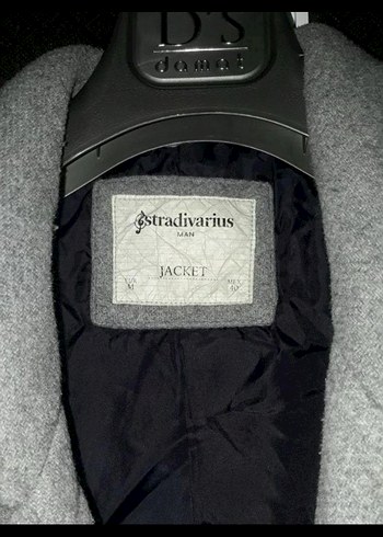 Stradivarius Gri Çift Düğmeli Kaban - Görsel 2