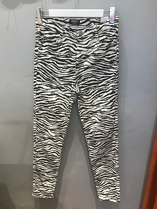 Zara zebra desen skinny pantolon
