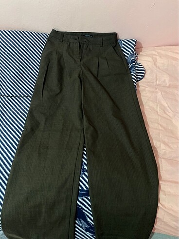 Trendyolmilla wide leg kumaş kahverengi pantolon