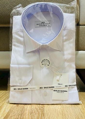 S Beden , Beyaz Erkek Gömlek - Görsel 3