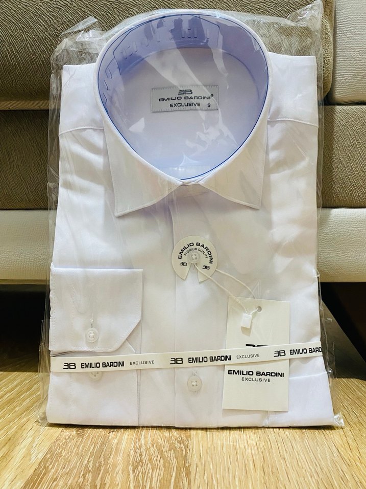 S Beden , Beyaz Erkek Gömlek - Görsel 3