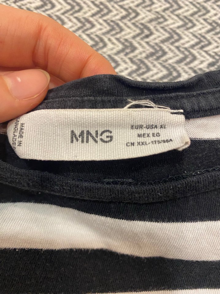 Mango Kadın Çizgili Uzun Kollu Tişört - Görsel 2