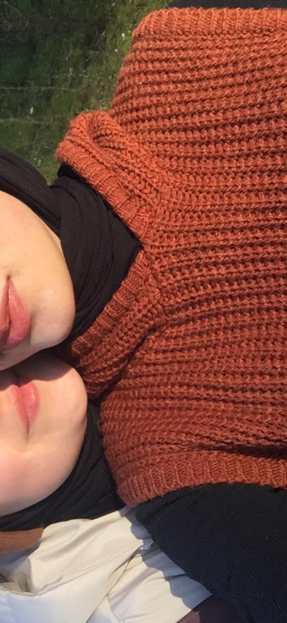 Kadın kiremit-kahve süveter koton - Görsel 2