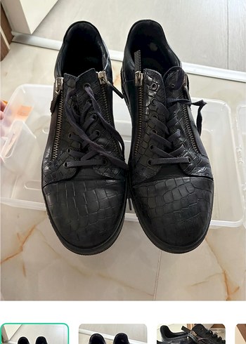 Kemal Tanca Siyah Kapitone Deri Sneaker