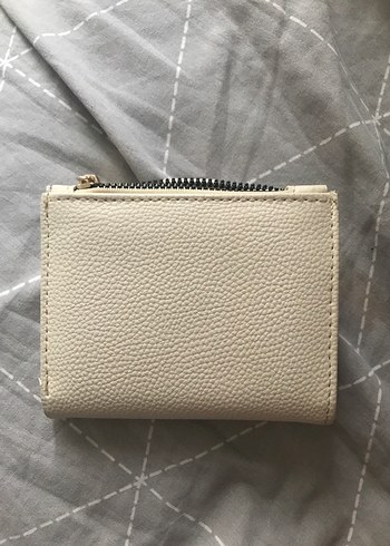 Kadın Beyaz Deri Fermuarlı Cüzdan - Görsel 2