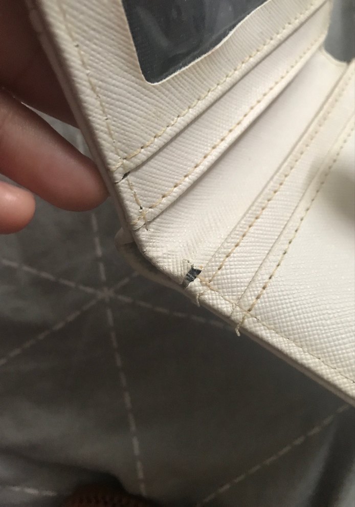 Kadın Beyaz Deri Fermuarlı Cüzdan - Görsel 4