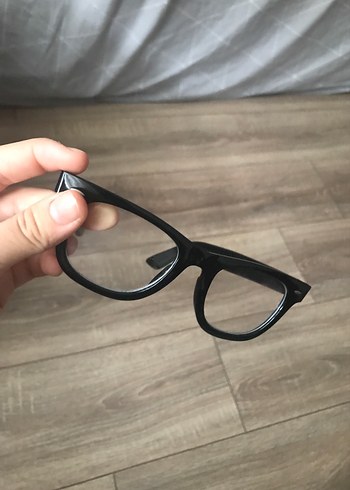 Saydam Siyah Goth Tarzı Minimalist Kadın Gözlüğü - Görsel 2