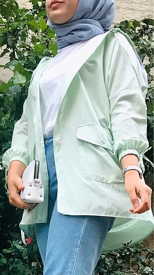 Zara Su yeşili rahat gömlek