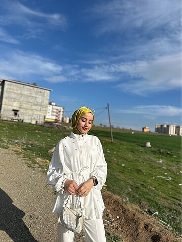 s Beden beyaz Renk Takım tesettür