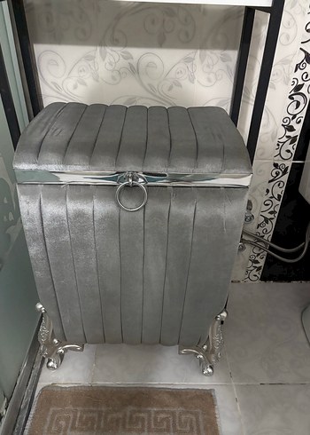 Gri gümüş detaylı banyo seti - Görsel 2