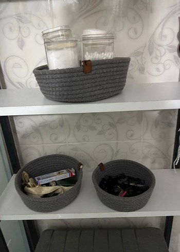 Gri gümüş detaylı banyo seti - Görsel 7