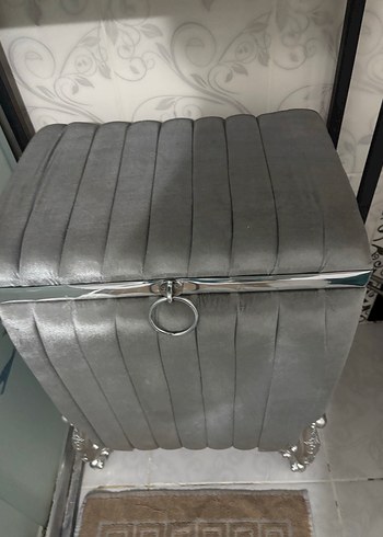 Gri gümüş detaylı banyo seti - Görsel 3