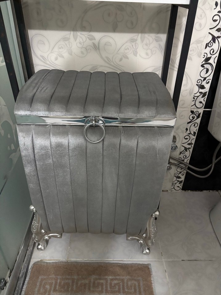 Gri gümüş detaylı banyo seti - Görsel 2