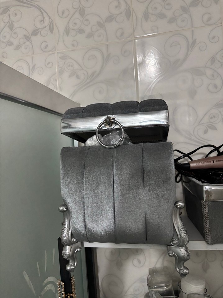 Gri gümüş detaylı banyo seti - Görsel 4