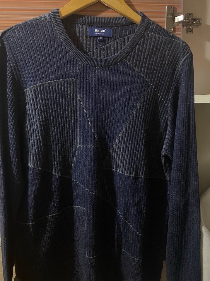 Mavi Denim Triko Erkek Kazak - Görsel 4