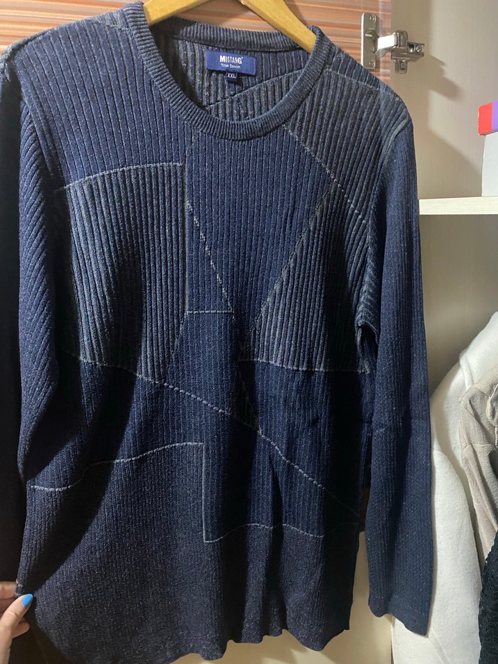 Mavi Denim Triko Erkek Kazak - Görsel 2