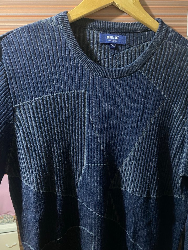 Mavi Denim Triko Erkek Kazak - Görsel 3