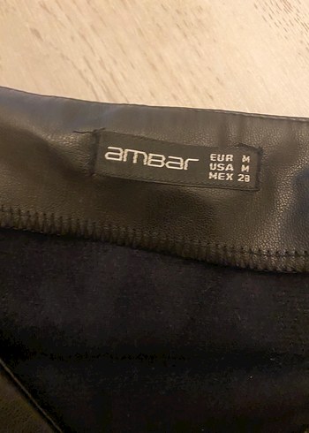 Drapeli Siyah Deri Midi etek - Görsel 3