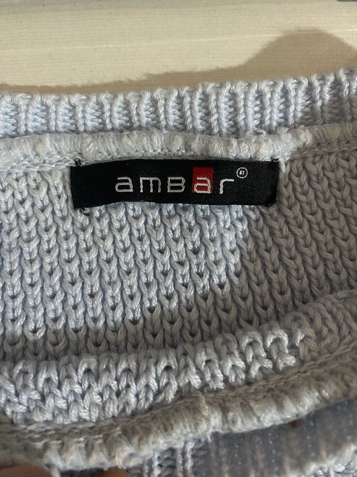 Gri Örgü Kadın Kazak - Görsel 2