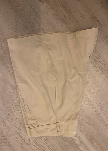 Bej Keten Mini Şort - Görsel 2