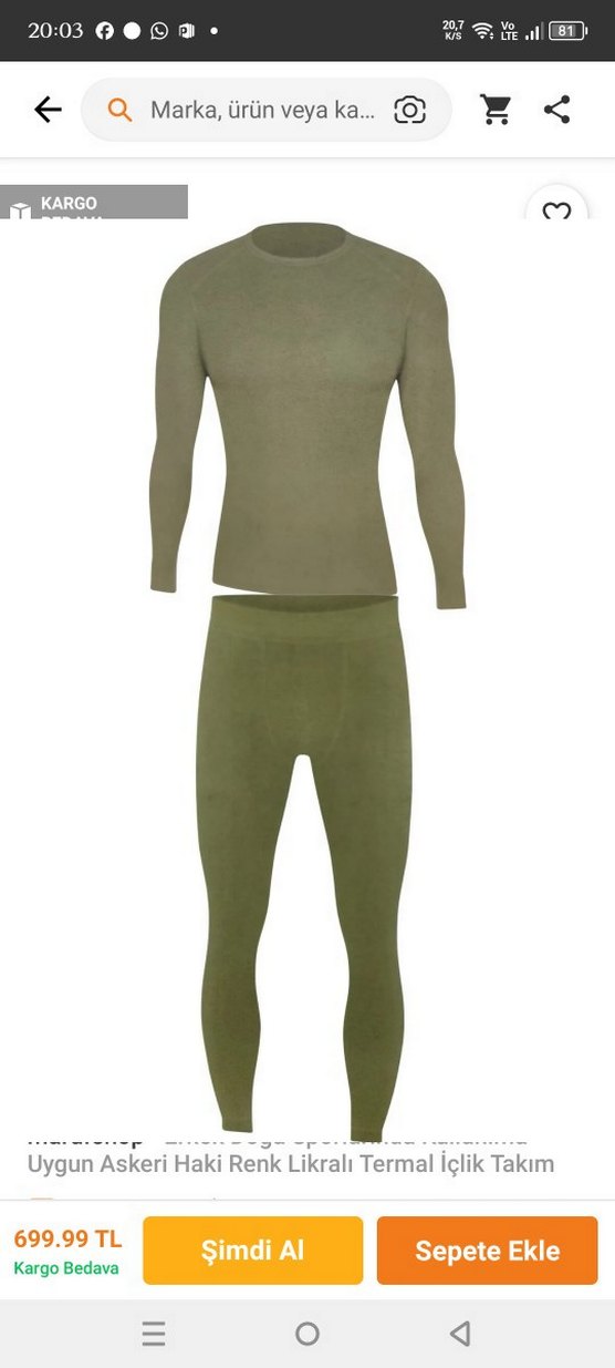 Erkek Haki Renk İnce Fit Atlet - Görsel 3