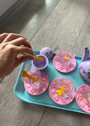 Pastel Mor Çaydanlık ve 4'lü Çay Seti - Görsel 5