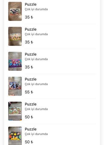 Çeşitli Puzzle Setleri